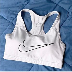 White Nike Dri-Fit Sports Bra